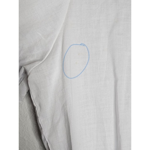 Tasha Polizzi Baja Blues Embroidered White Cotton Blouse Tunic Top Sz Medium - Picture 11 of 12